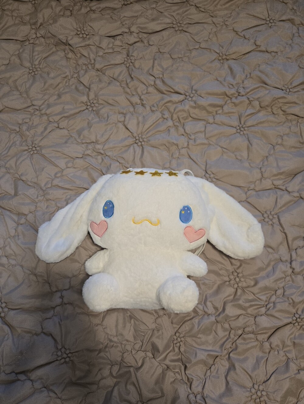 Cinnamoroll Plush Crossbody Bag with Star Accents